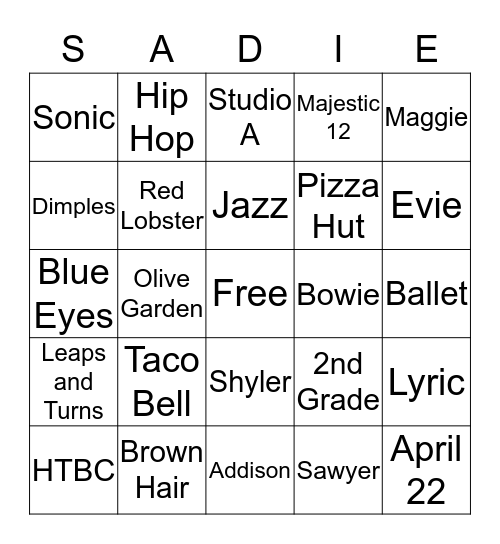 Happy Birthday! Bingo Card