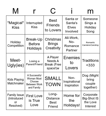 Hallmark Christmas Movie Bingo 2023 Revised Bingo Card
