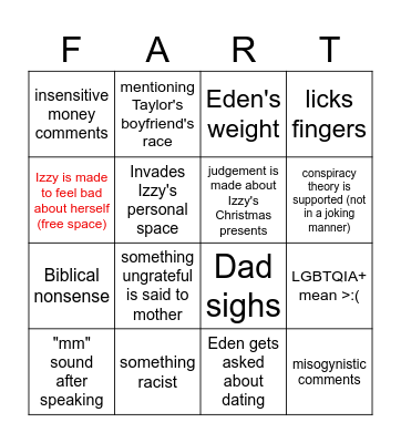 Denbs Bingo Card
