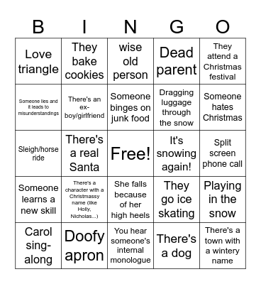 Small Town Xmas Bingo Card