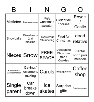 Hallmark Bingo Card