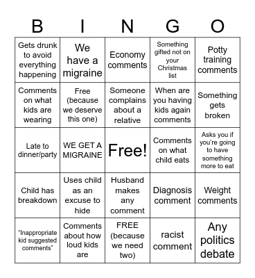 Christmas Bingo Card
