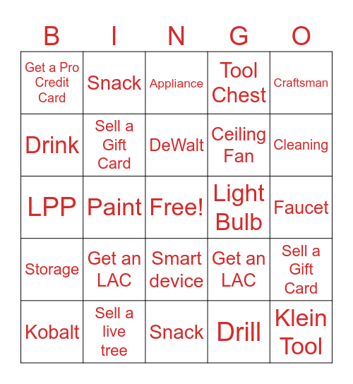 Christmas Bingo Card