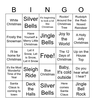 Christmas Classics Bingo Card