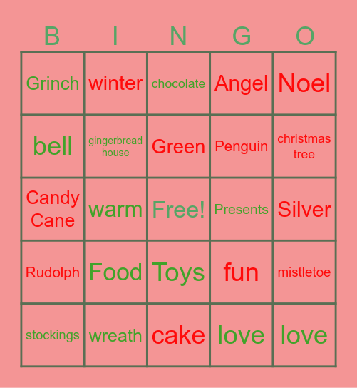 Christmas Bingo Card