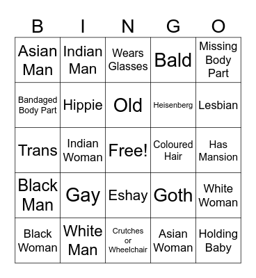Drug Dealer Bingo Card