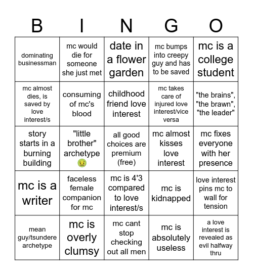 genius inc games bingo Card