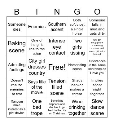 Sapphic Movie Bingo Card
