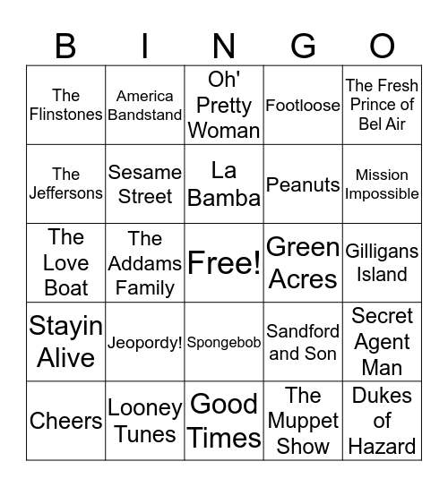 FAMILY DOLLAR BINGO -- NAME THAT TUNE ?? Bingo Card