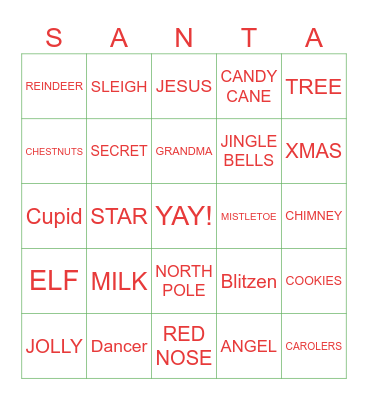 CHRISTMAS BINGO Card