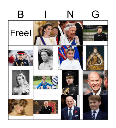 Royal Bingo Card