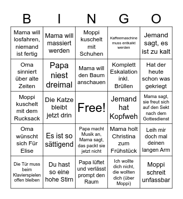 Weihnachtsbingo 2023 Bingo Card