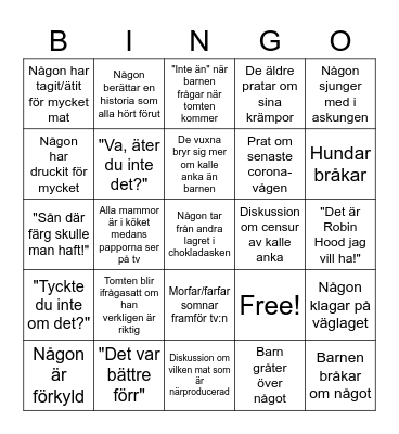 Julbingo 2023 Bingo Card