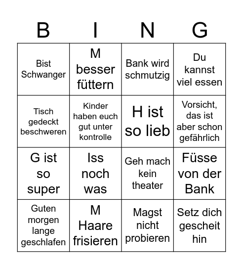 Family bingo weihnachten Bingo Card