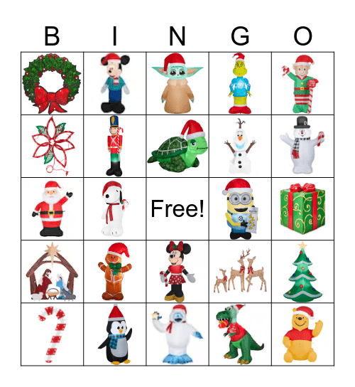 CHRISTMAS LIGHT BINGO Card