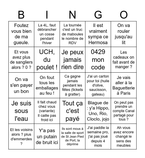 Chabaud Bingo Card