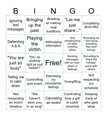 I called it! Bingo Card