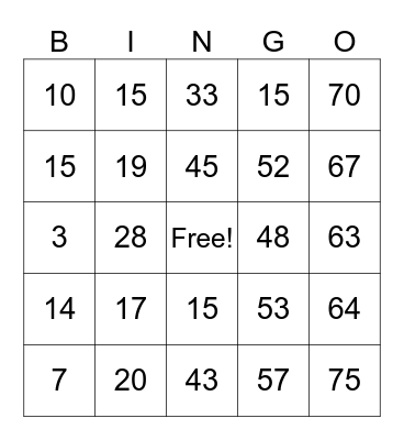5G Winners! Bingo Card