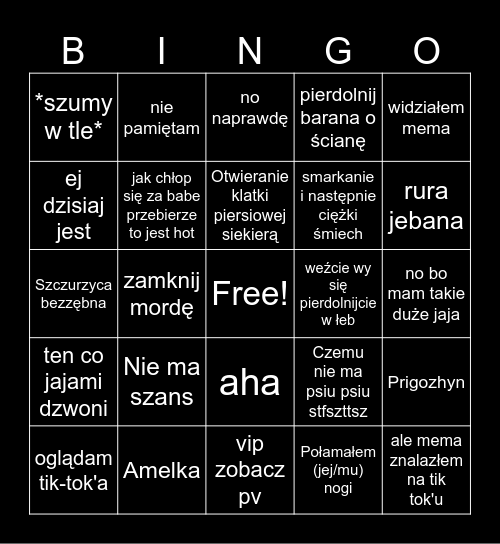 Bingo Lela Bingo Card