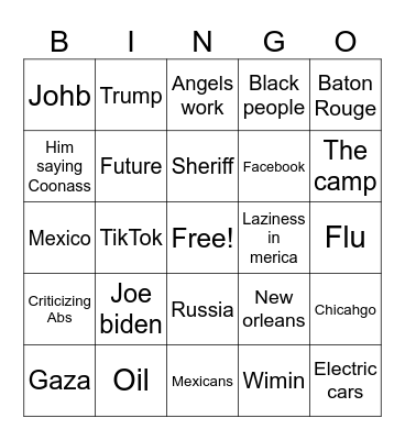 Thomas Talk Bingo Card