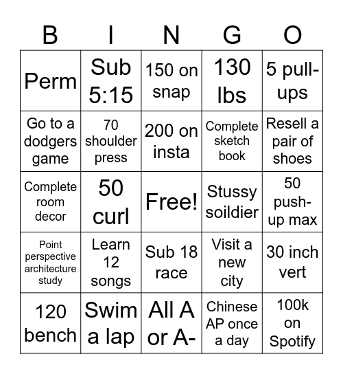 2024 Bingo Card