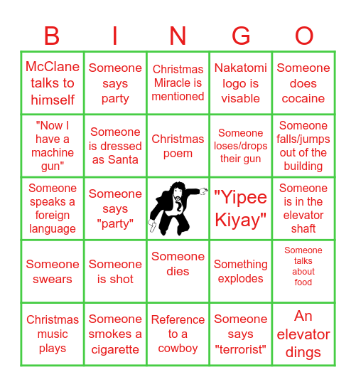 DIE HARD IS A CHRISTMAS MOVIE Bingo Card