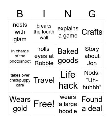 Ruth Bingo Card