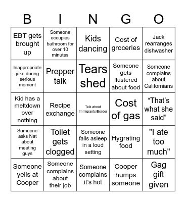 Deniston '23 XMAS Bingo Extravaganza Bingo Card