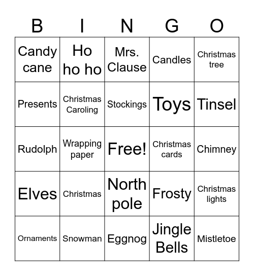 Christmas Bingo 2023 Bingo Card