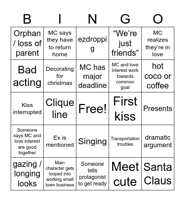 HALLMARK BINGO S2E1 Bingo Card