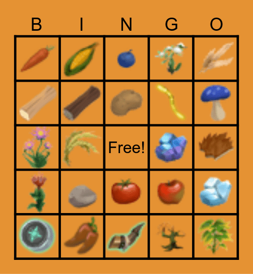 Rummage Pile Bingo sheet Bingo Card