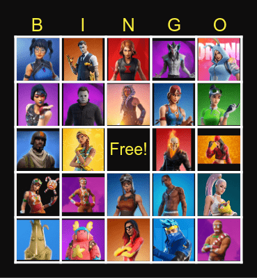 Fortnite Bingo! Bingo Card