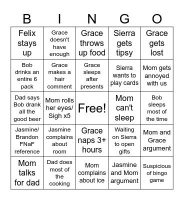 Christmas 2023 Bingo Card