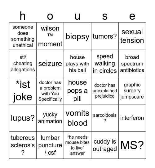 houswiffery Bingo Card