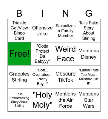 Deb-ingo Bingo Card