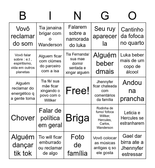 BINGO NATALINO Bingo Card