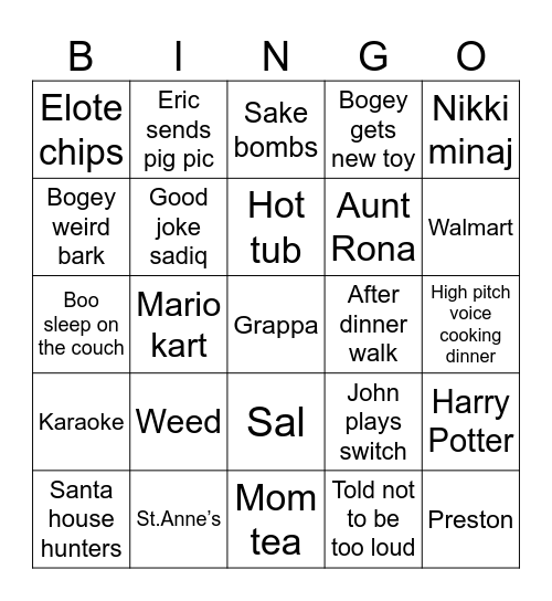 Promani Christmas Bingo  ‘23 Bingo Card
