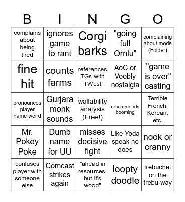 Ornlu bingo Card