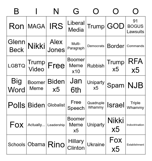 Ultimate BINGO Card