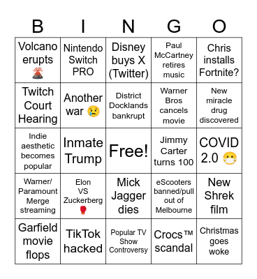 2024 Bingo Card