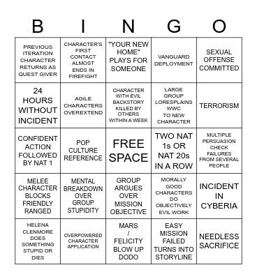 LEVIATHAN WWC - JANUARY Bingo Card