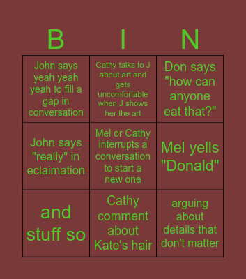 Xmas 2023 Bingo Card