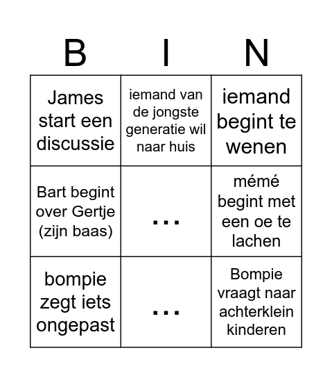 Kerstmis 2023 Bingo Card