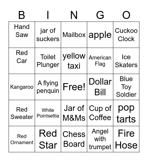 Christmas Bingo Card
