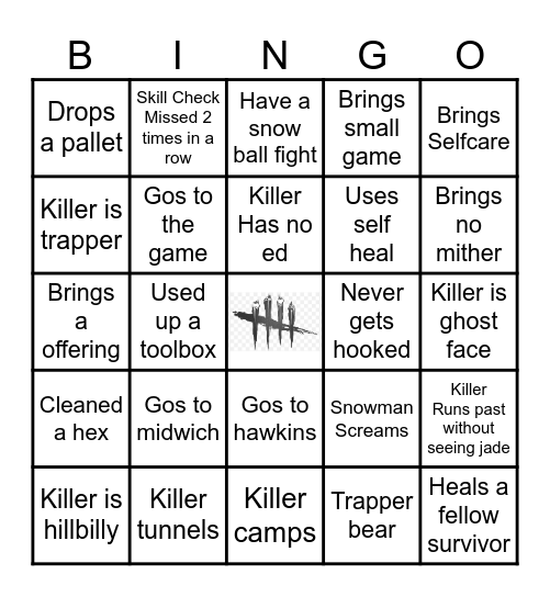 DBD Survivor Bingo Card