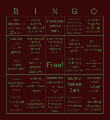 2023 Christmas Bingo Card Bingo Card