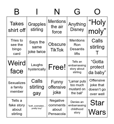 Devin Bingo Card