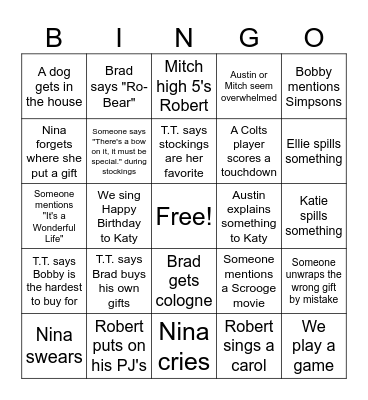 Christmas Bingo 2023 Bingo Card