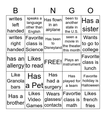 Bingo Card