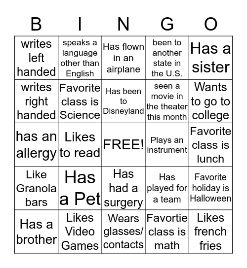 Bingo Card